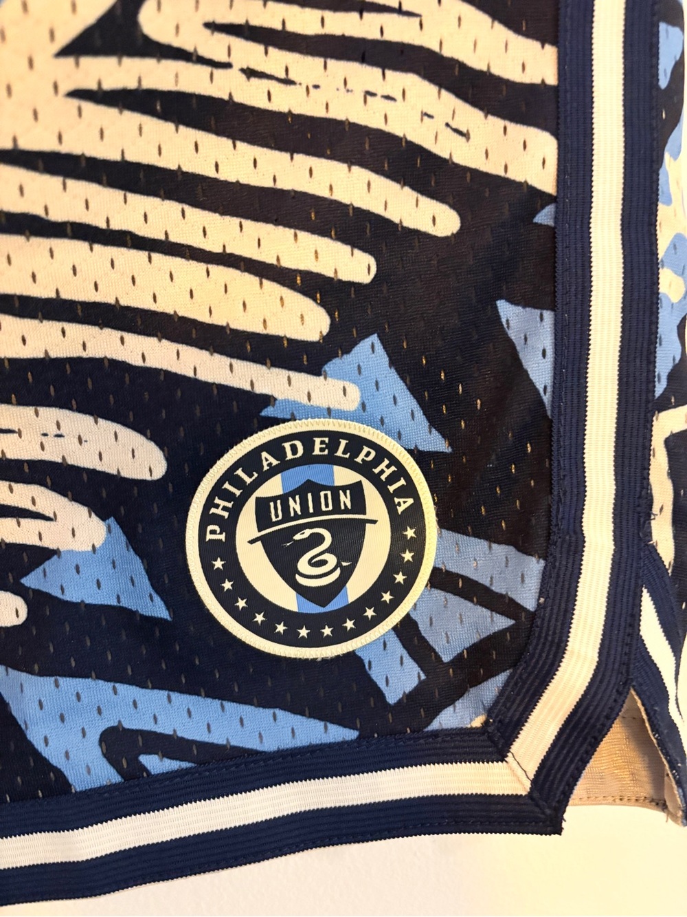 Men's Philadelphia Union Mitchell & Ness Navy Tribal Fashion Shorts - Picture 4 of 8